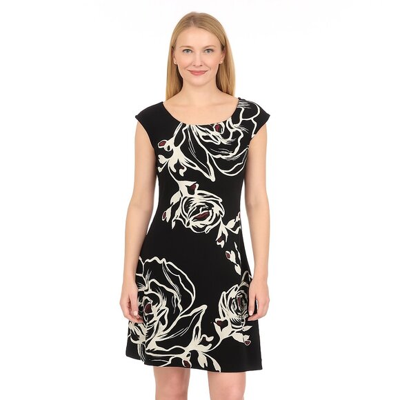 White House Black Market Dresses & Skirts - 2/$30 White House Black Market Floral Rose Fitted Shift Dress Cap Sleeve #A0033
